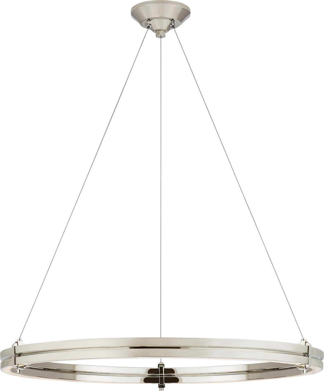 Paxton 32" Ring Chandelier in Polished Nickel