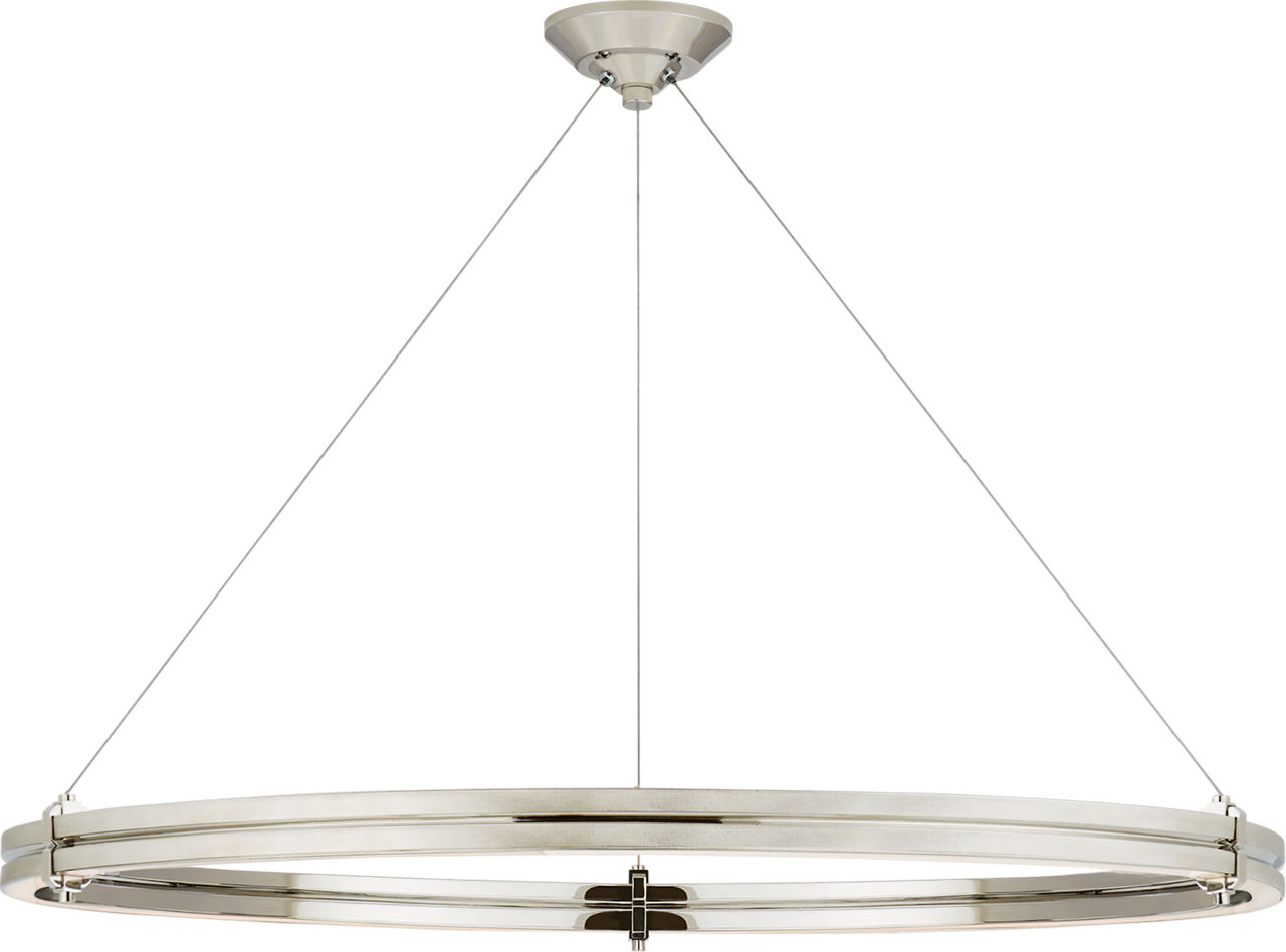 Paxton 40" Ring Chandelier in Polished Nickel