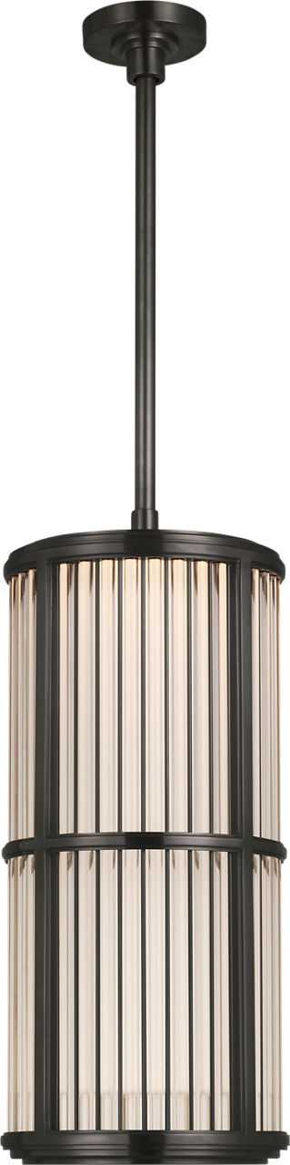 Perren 10" Pendant in Bronze and Glass Rods