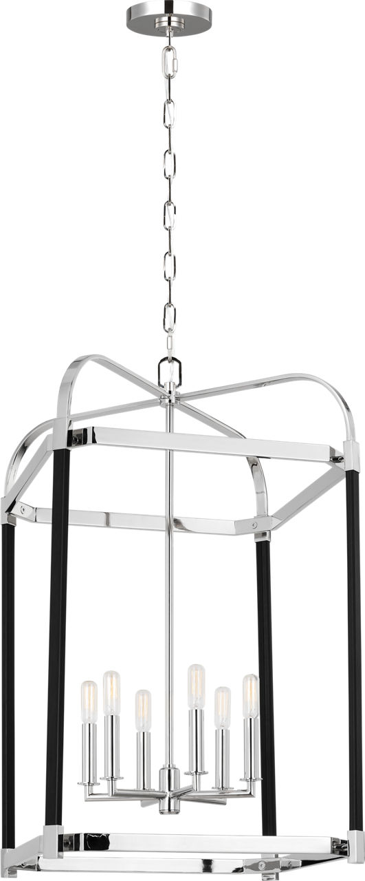 Hadley Large Lantern Polished Nickel