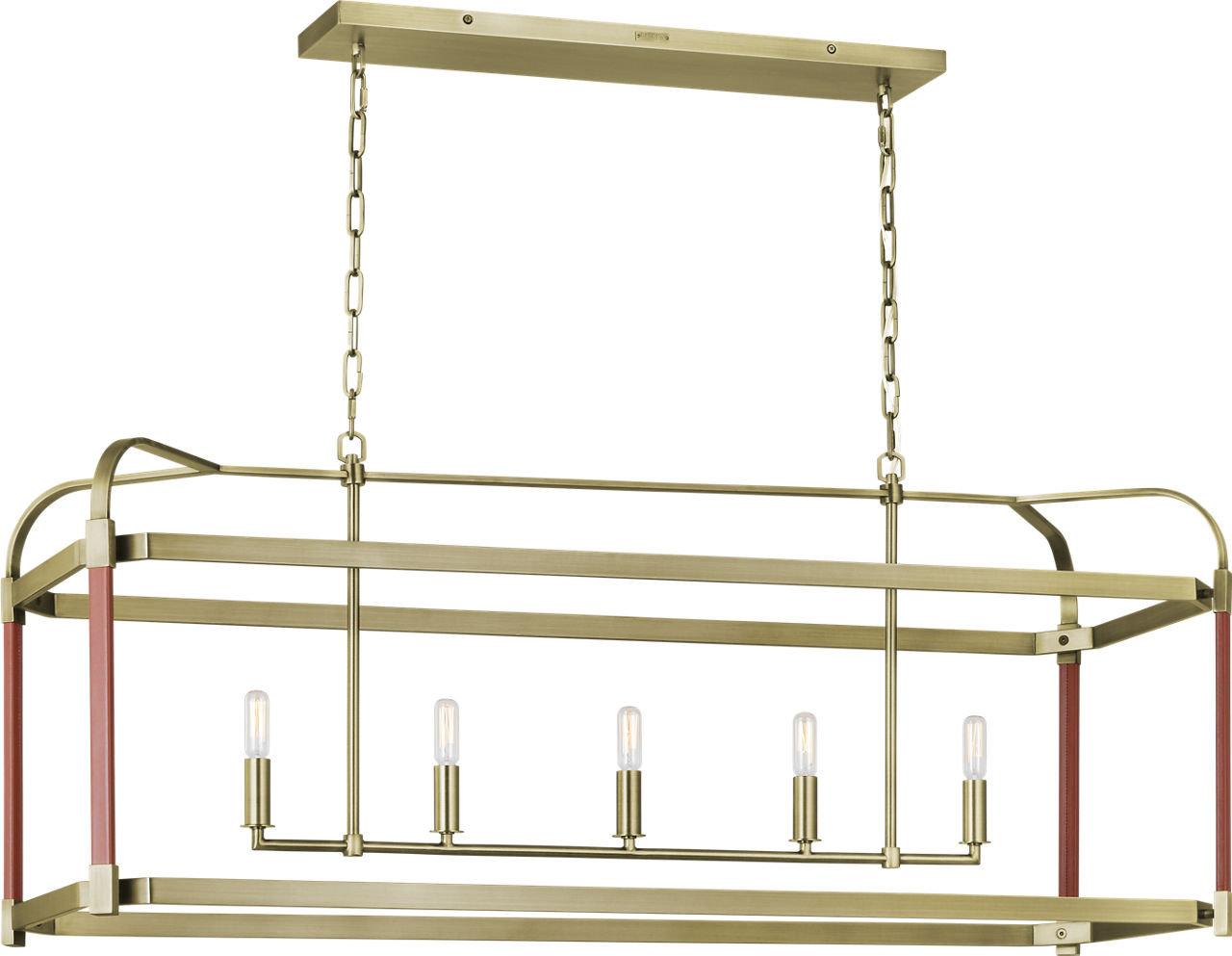 Hadley Linear Chandelier Time Worn Brass