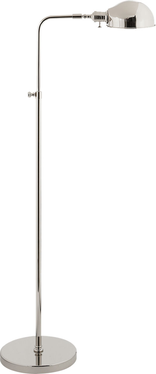 Old Pharmacy Floor Lamp in Polished Nickel