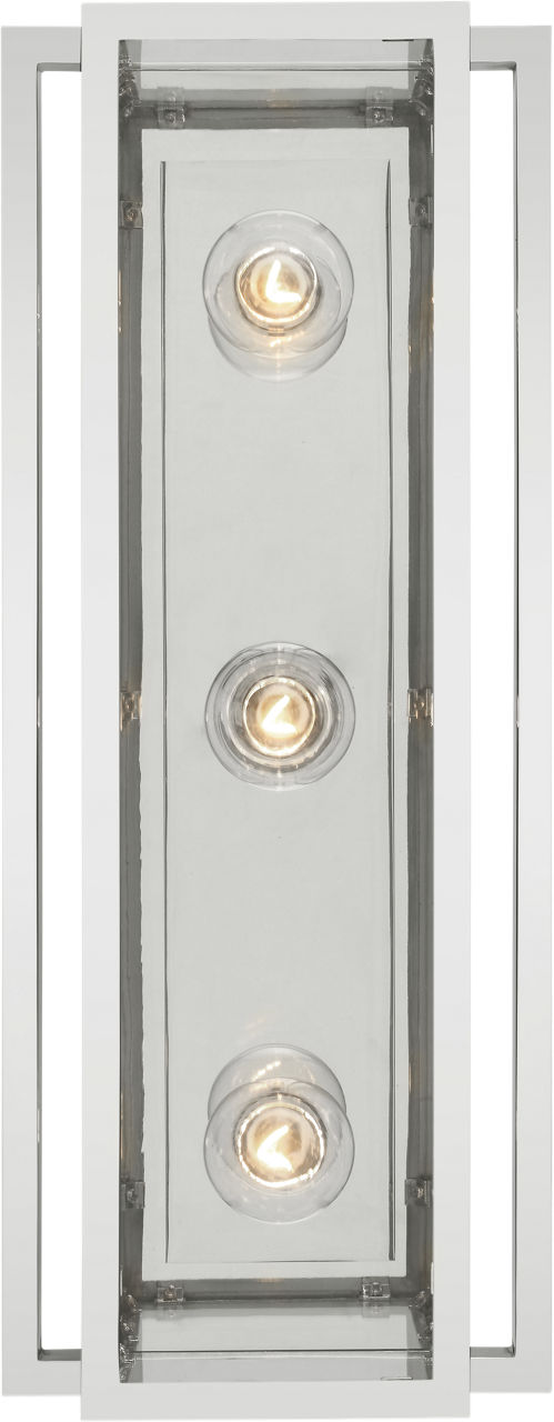 Halle 18" Vanity Light in Polished Nickel with Clear Glass