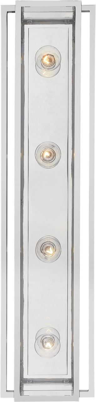 Halle 30" Vanity Light in Polished Nickel with Clear Glass