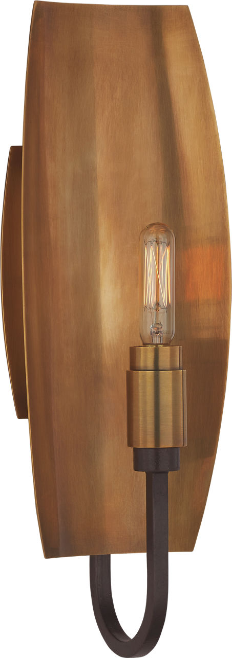 Lola Medium Reflector Sconce in Aged Iron