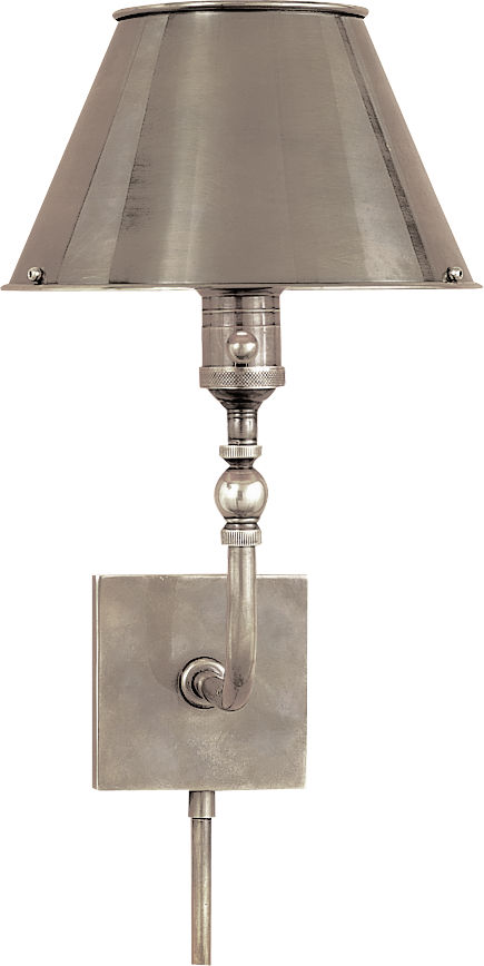 Swivel Head Wall Lamp in Antique Nickel