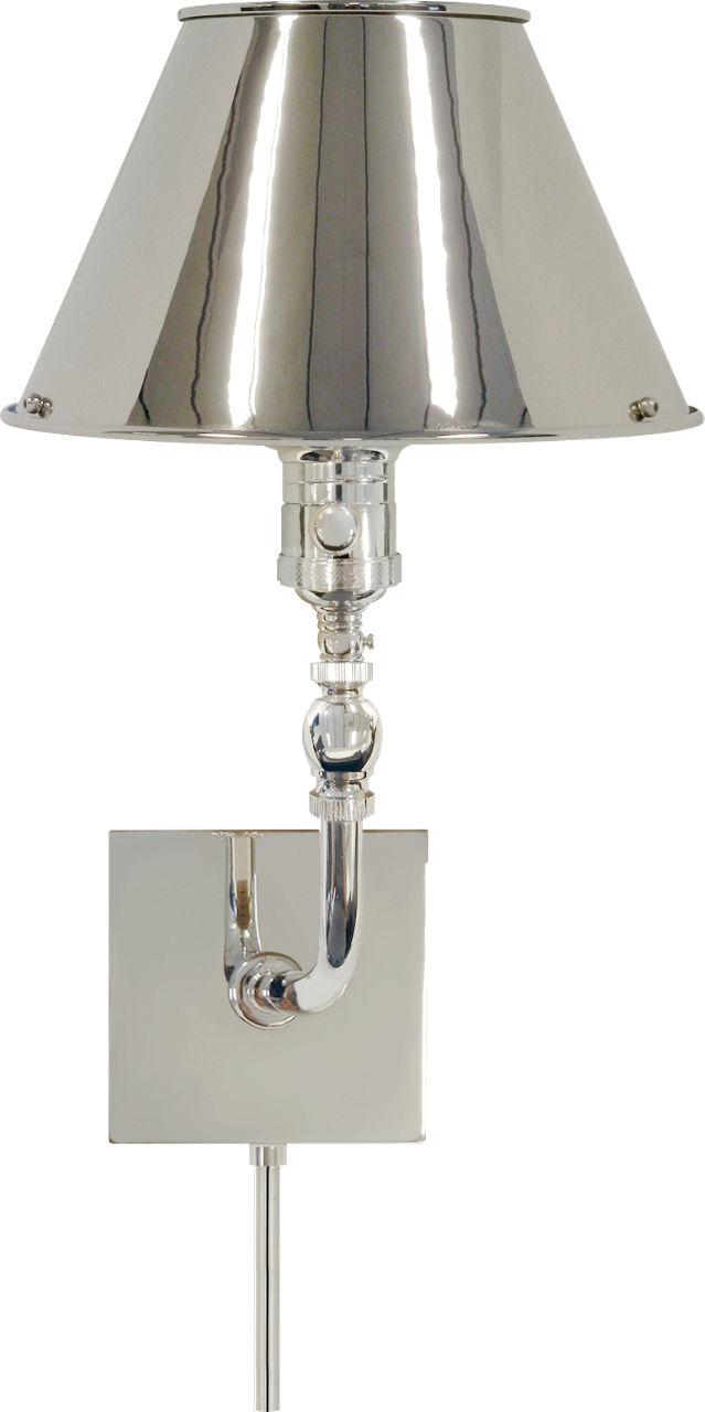 Swivel Head Wall Lamp in Polished Nickel