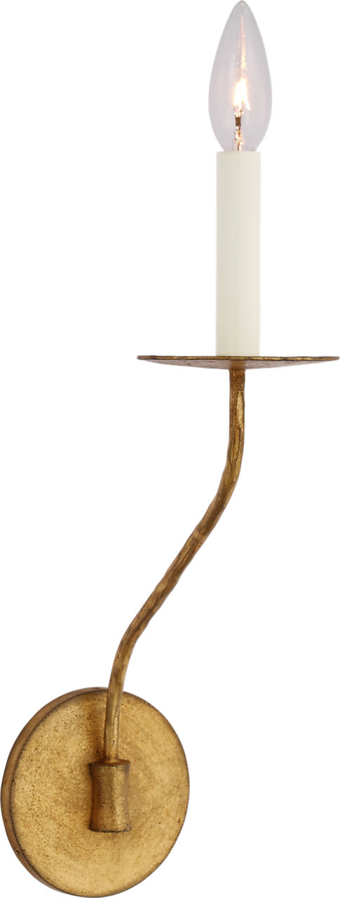Belfair Medium Single Sconce in Gilded Iron