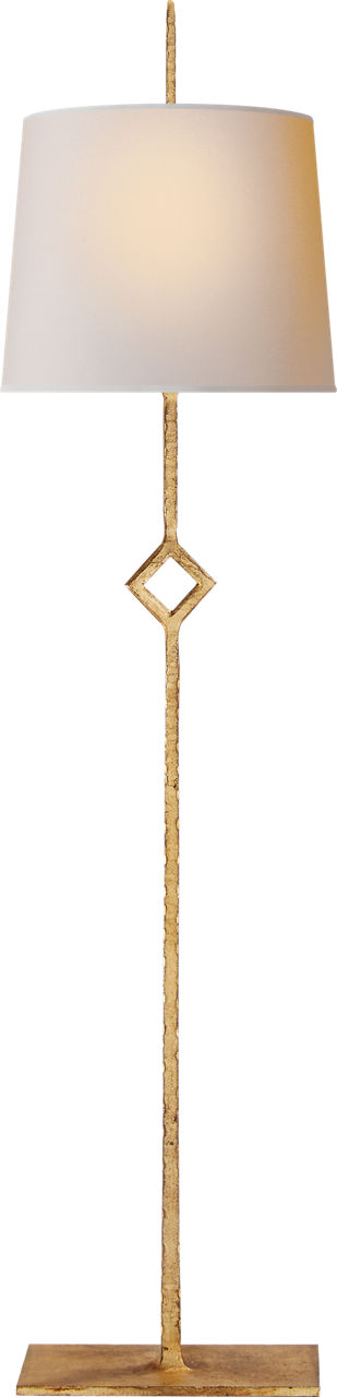 Cranston Buffet Lamp in Gilded Iron with Natural Paper Shade