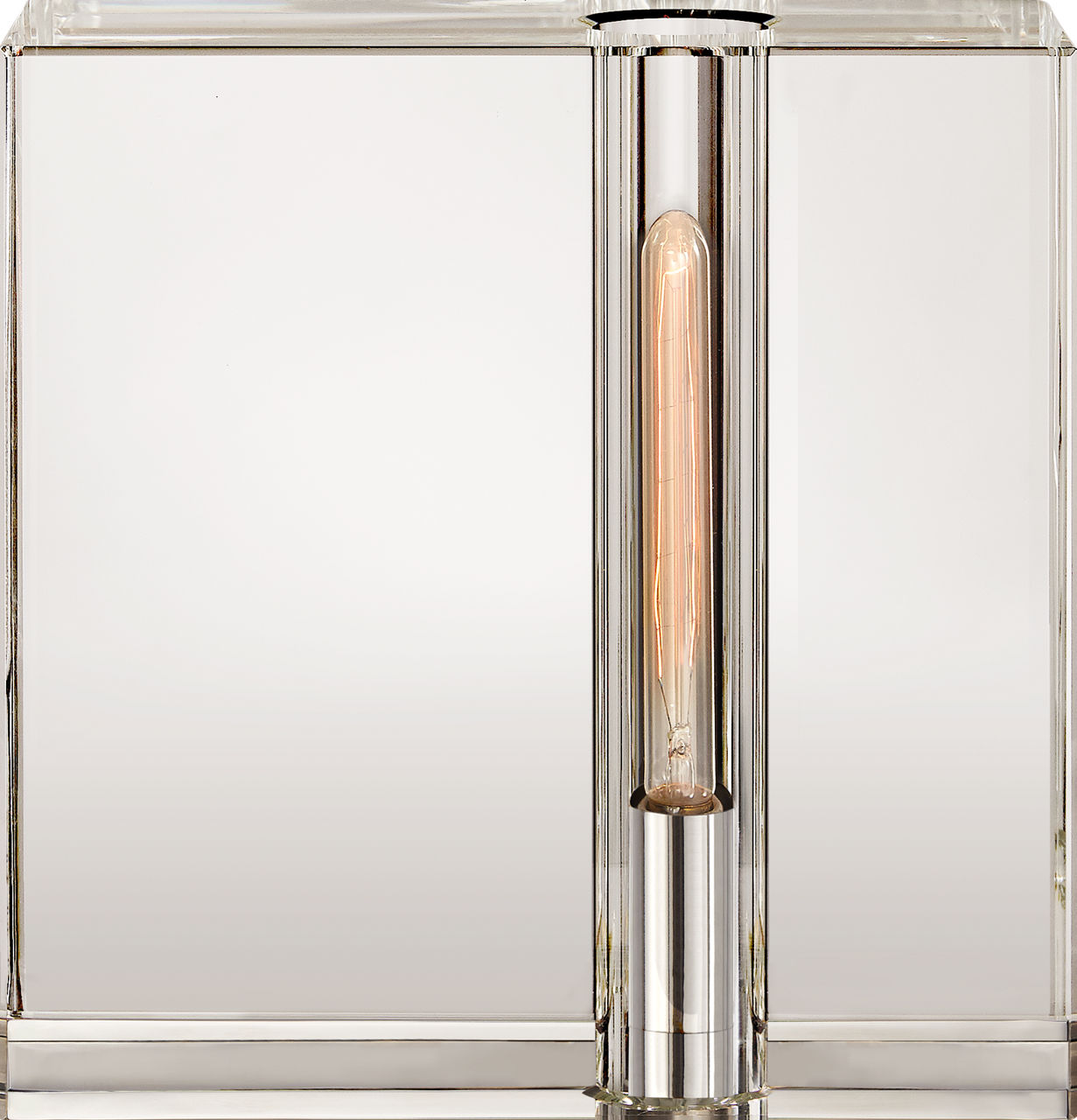 Ambar Small Table Light in Crystal and Polished Nickel