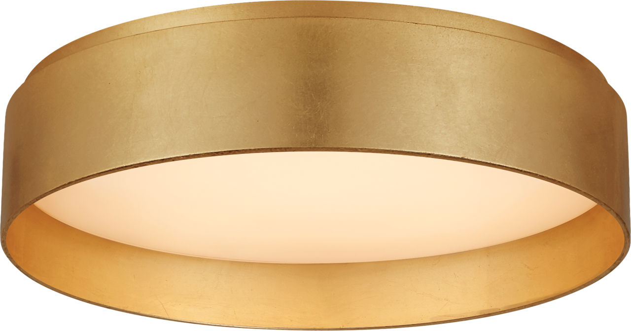 Shaw Medium Flush in Gild with White Glass