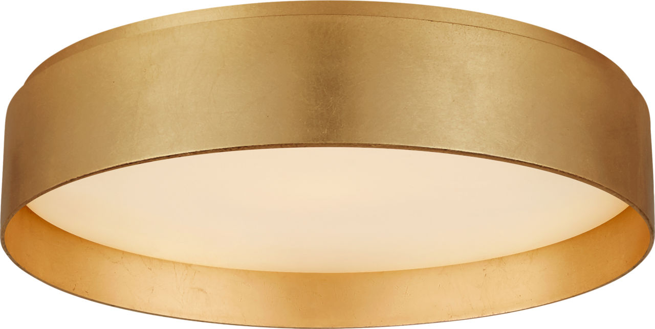 Shaw Large Flush in Gild with White Glass