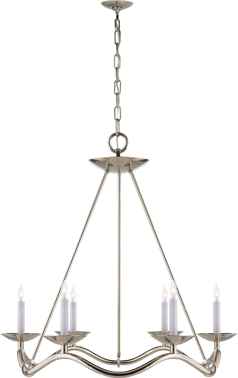 Choros Chandelier in Polished Nickel