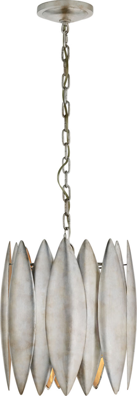 Hatton Small Chandelier in Burnished Silver Leaf