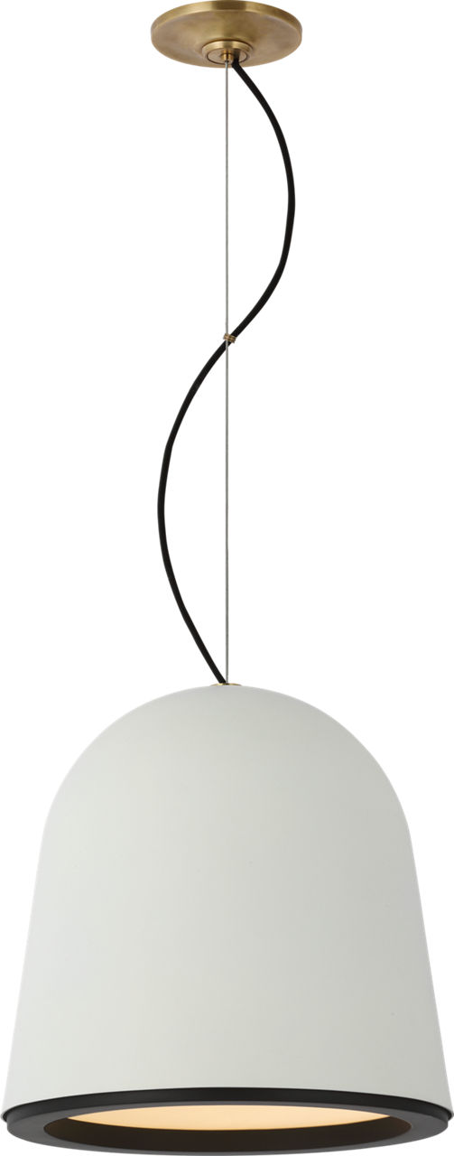 Murphy Small Pendant in Plaster White and Matte Black
