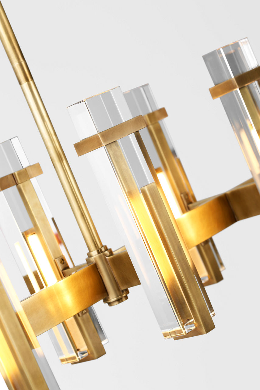 Malik Large Linear Chandelier - S5915 | Visual Comfort