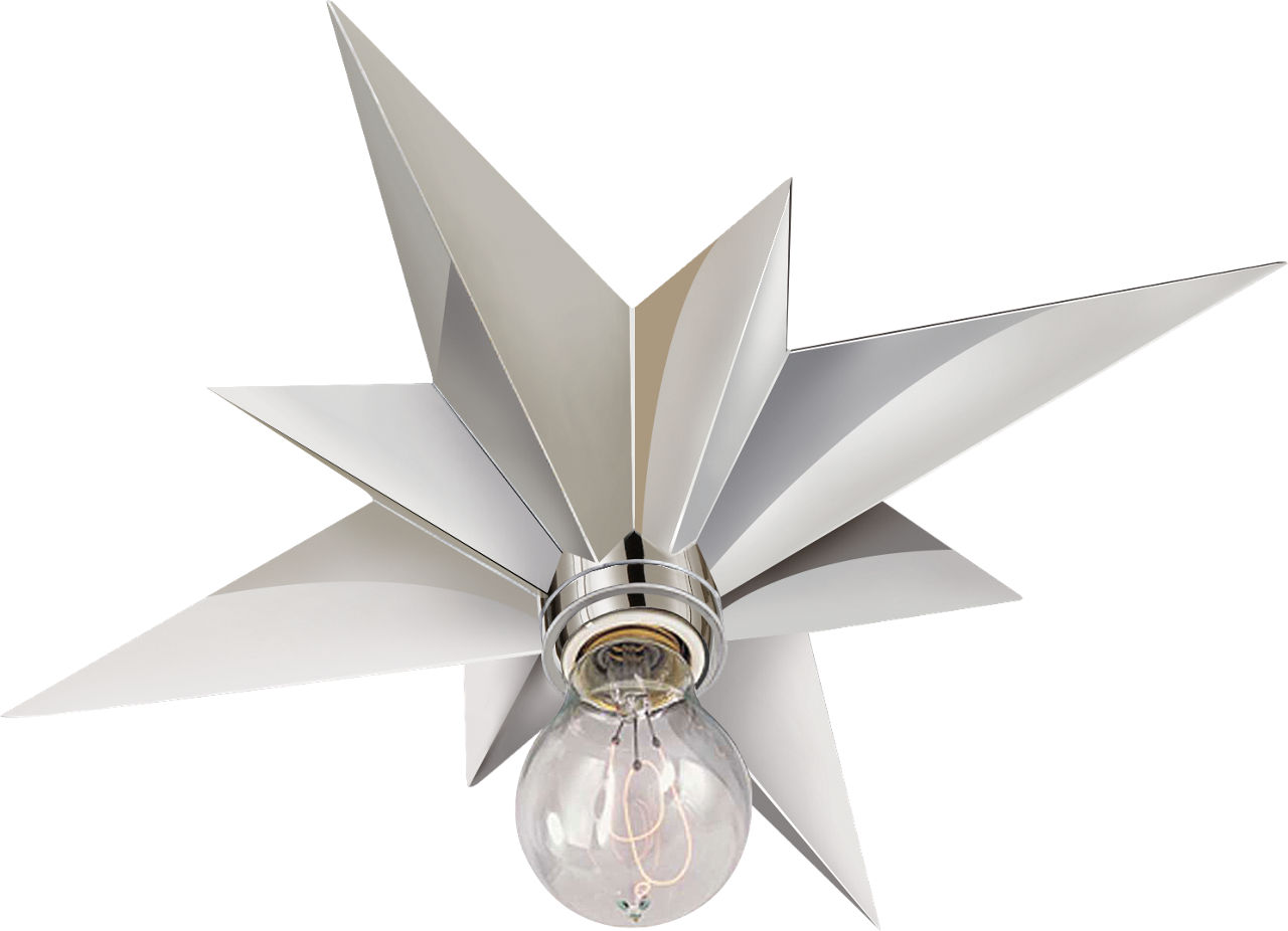 Star Flush Mount in Polished Nickel