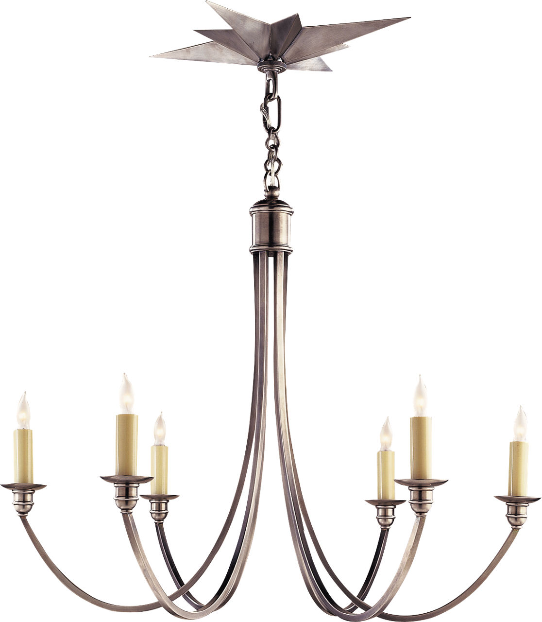 Venetian Medium Chandelier in Antique Silver