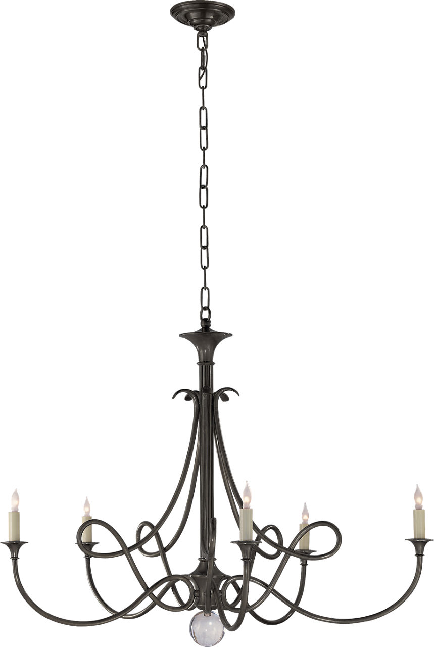 Double Twist Large Chandelier in Bronze