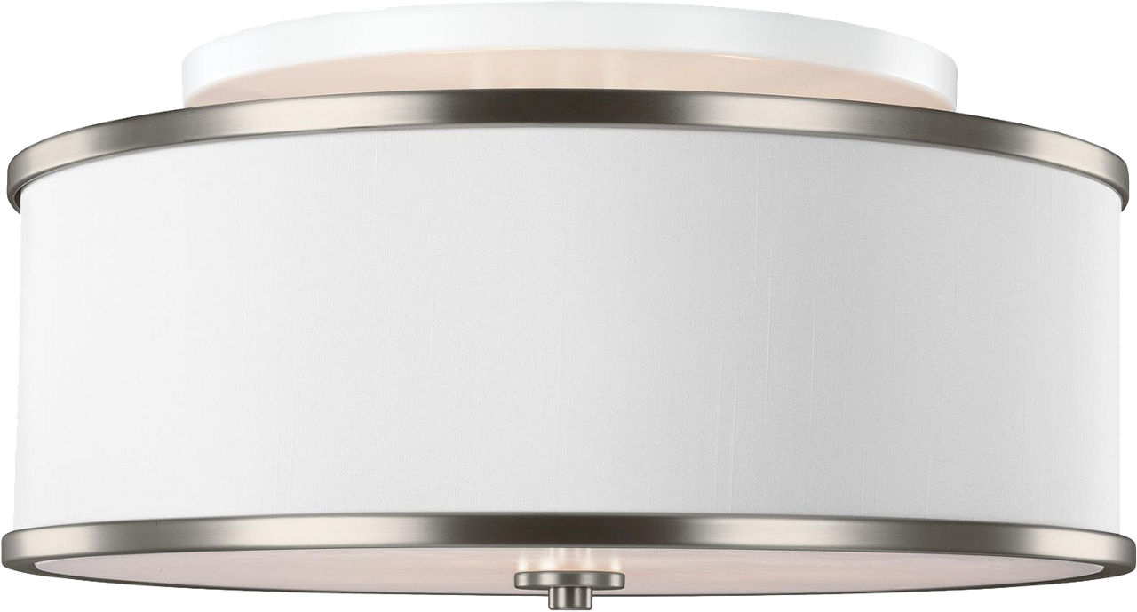 Lennon Medium Semi-Flush Mount Satin Nickel