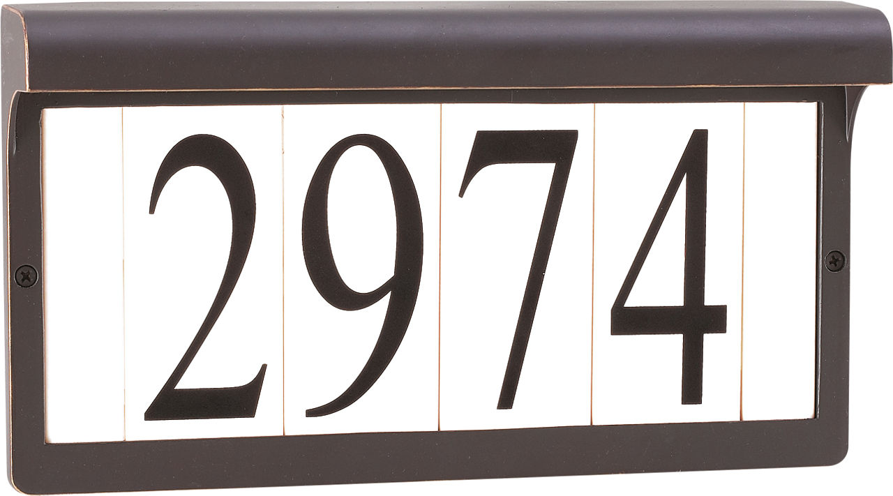 Address Light Housing in Antique Bronze Bulbs Included