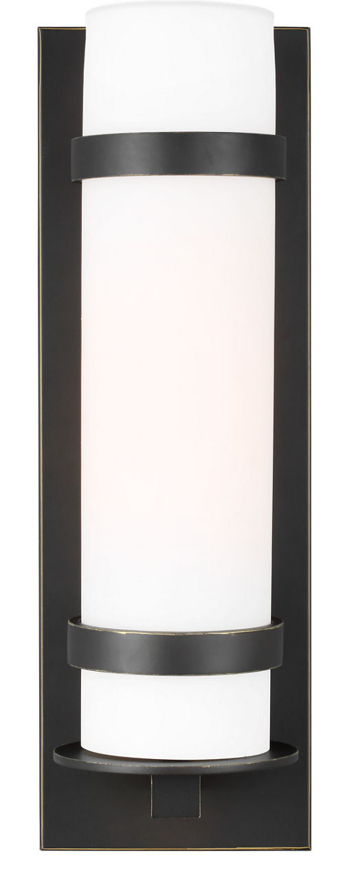 Alban Medium One Light Outdoor Wall Lantern Antique Bronze