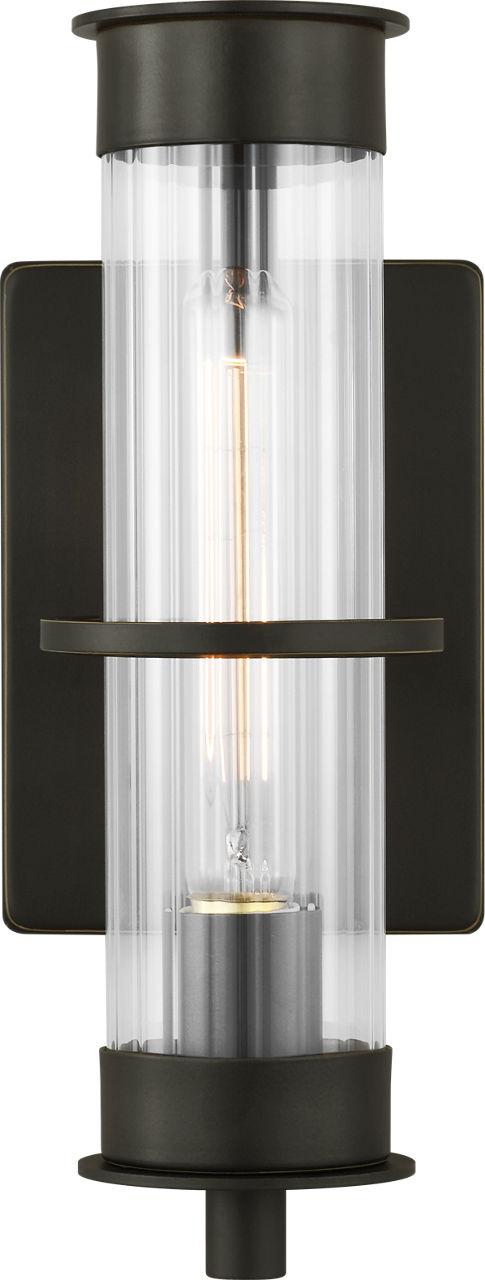 Alcona Small One Light Outdoor Wall Lantern Antique Bronze