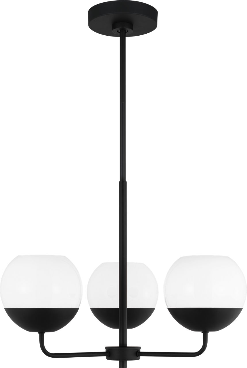 Alvin Three Light Chandelier Midnight Black Bulbs Inc