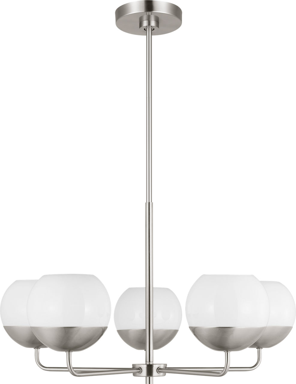 Alvin Five Light Chandelier Brushed Nickel