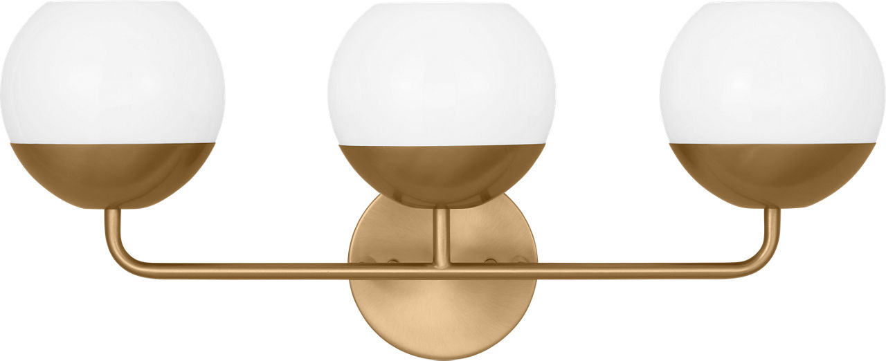 Alvin Three Light Wall / Bath Satin Brass