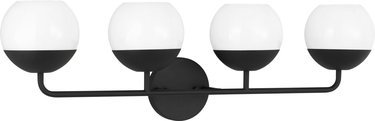 Alvin Four Light Wall / Bath Midnight Black