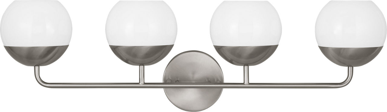 Alvin Four Light Wall / Bath Brushed Nickel
