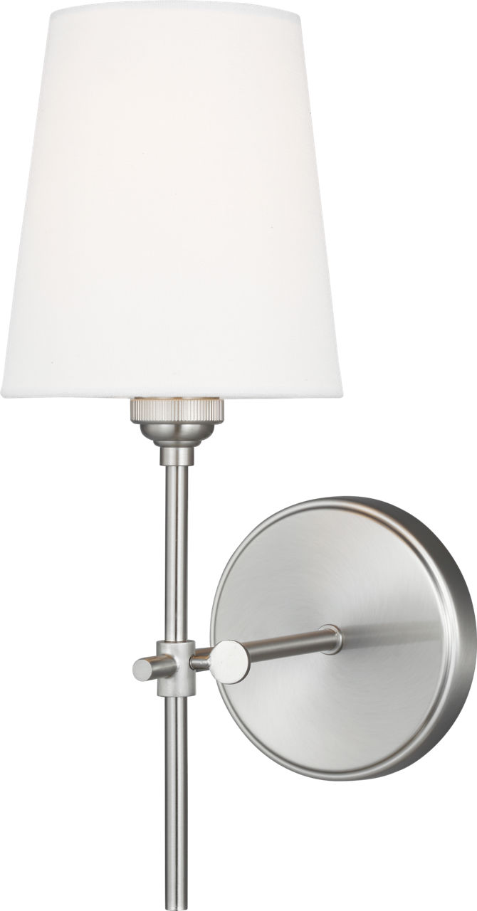 Baker One Light Wall / Bath Sconce Brushed Nickel