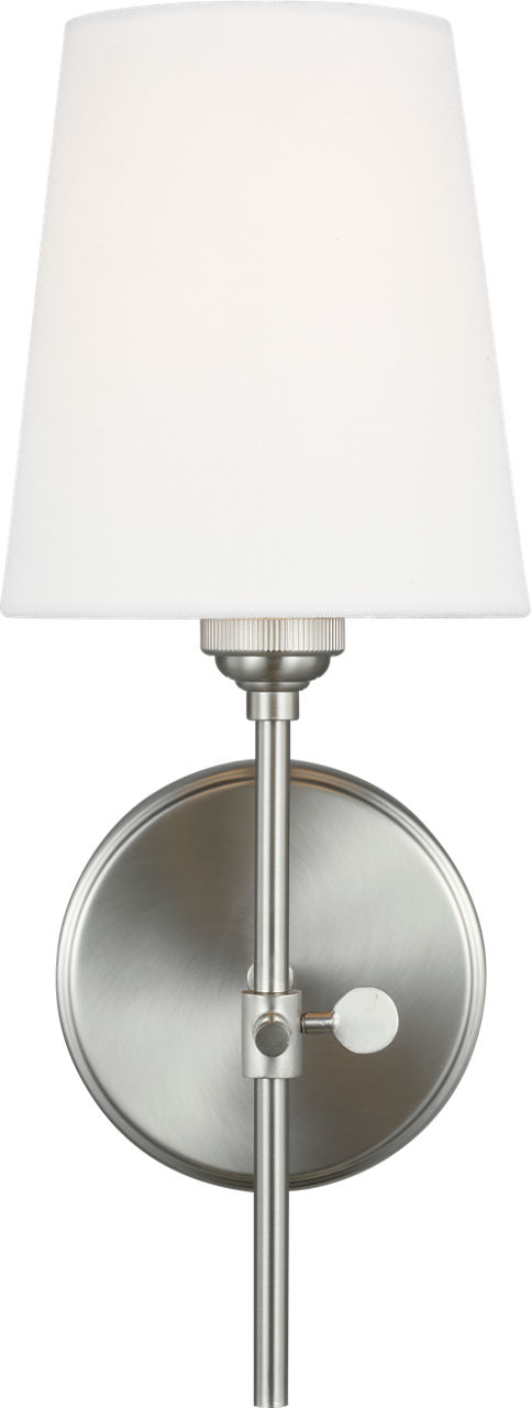 Baker One Light Wall / Bath Sconce Brushed Nickel