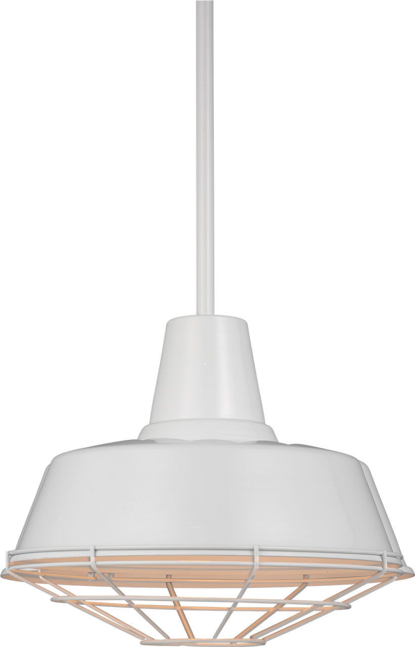 Barn Light One Light Outdoor Pendant White