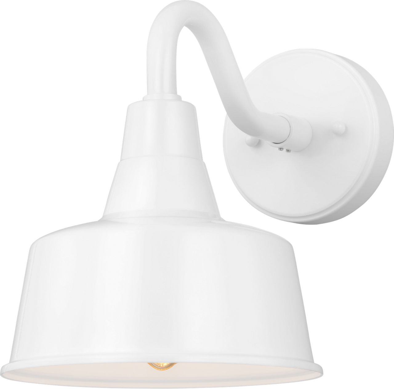 Barn Light Small One Light Outdoor Wall Lantern White