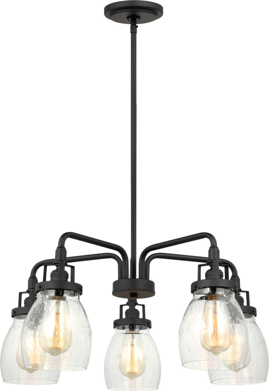 Belton Five Light Chandelier in  Midnight Black