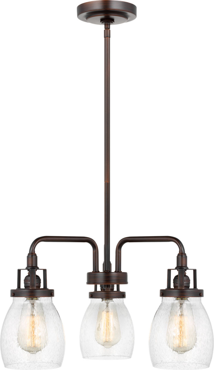 Belton Three Light Chandelier in Bronze