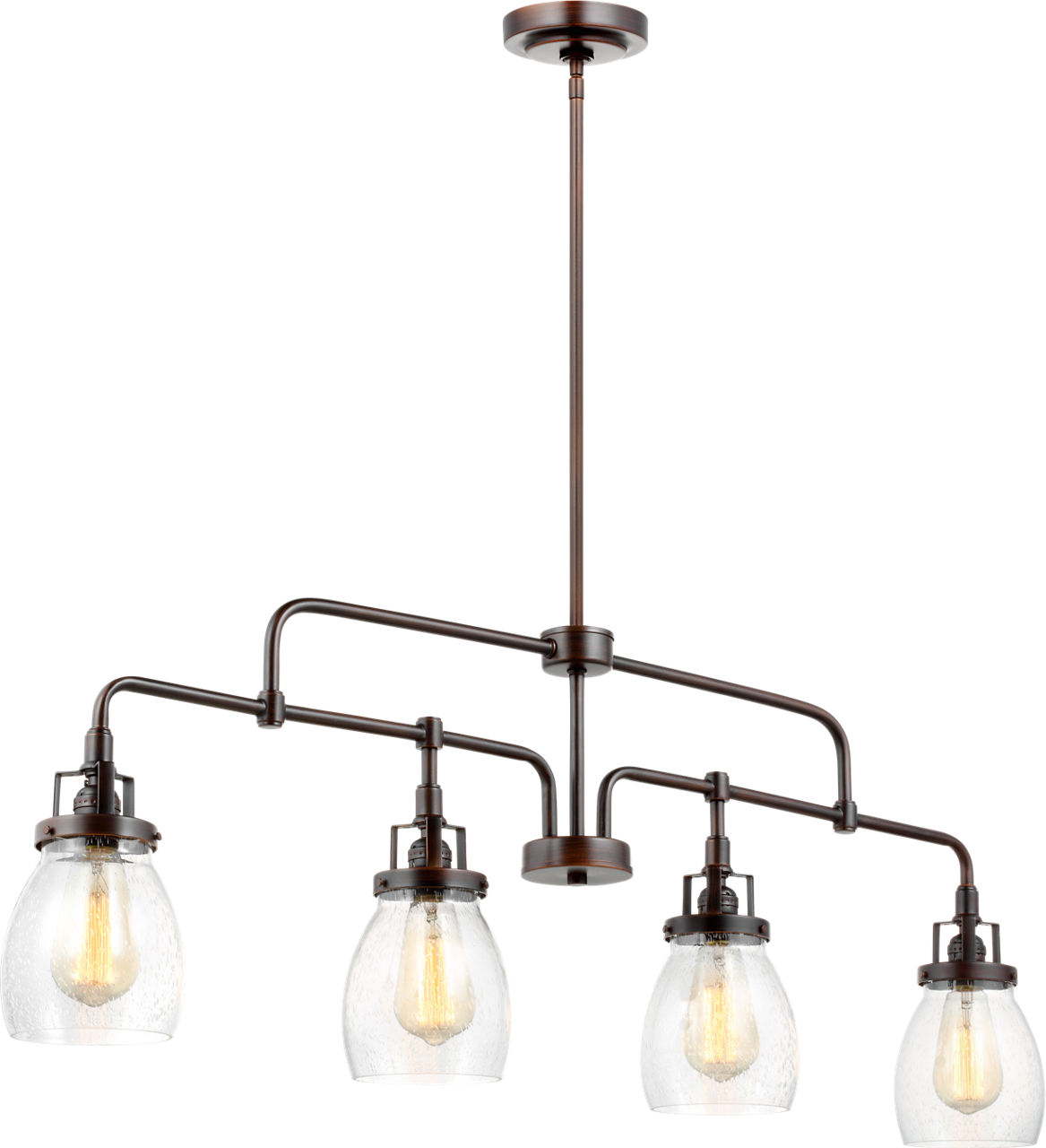 Belton Four Light Linear Pendant in Bronze