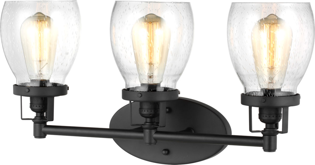 Belton Three Light Wall / Bath Sconce in Midnight Black