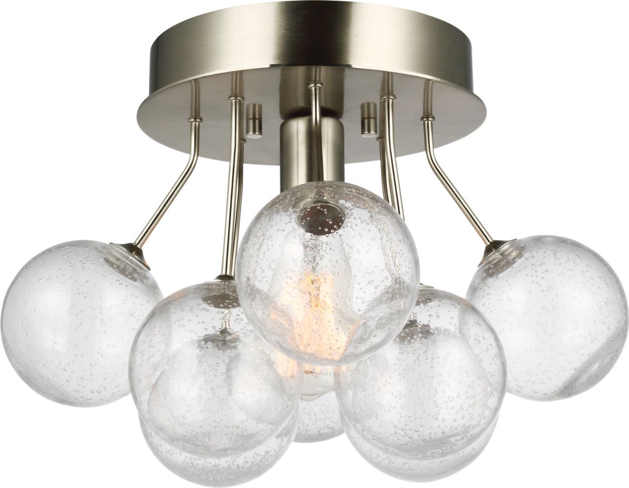 Bronzeville One Light Semi-Flush Mount Brushed Nickel