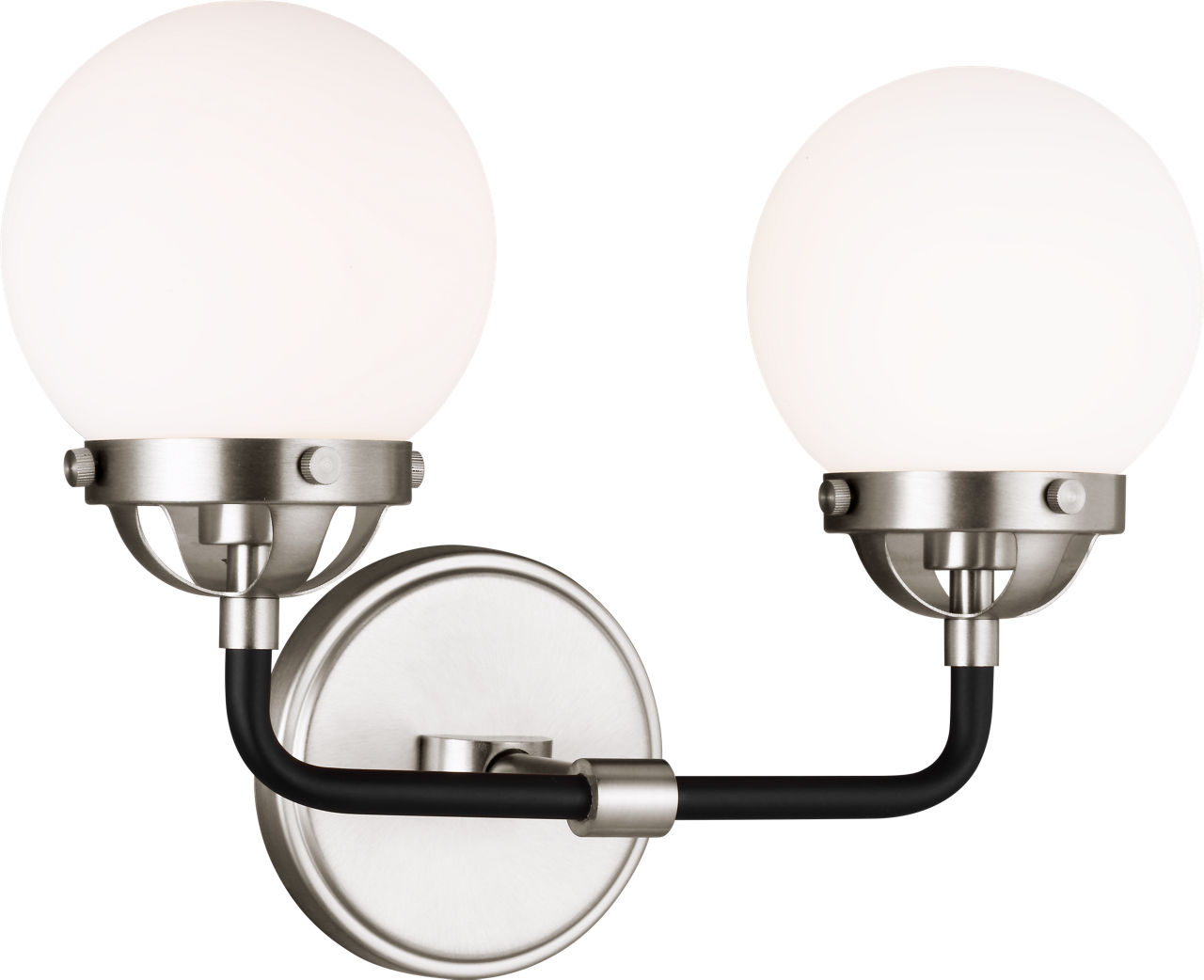 Cafe Two Light Wall / Bath Brushed Nickel