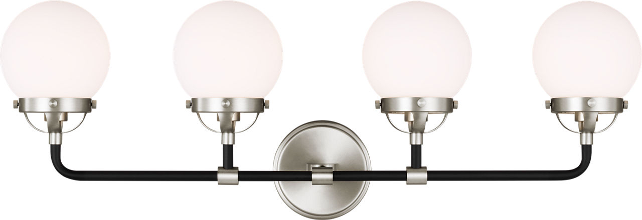 Cafe Four Light Wall / Bath Brushed Nickel