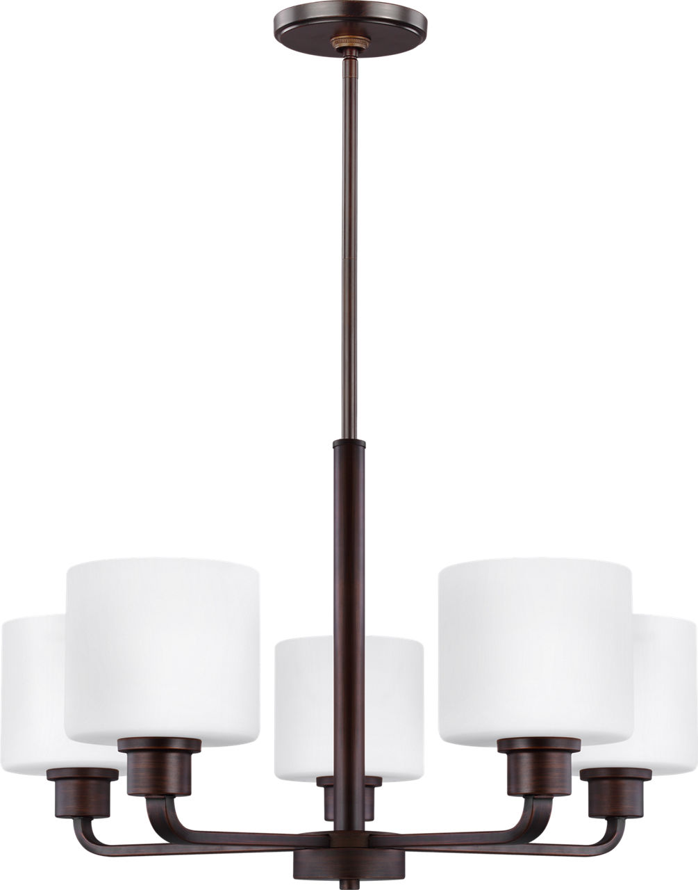 Canfield Five Light Chandelier in Bronze