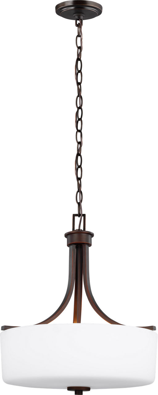 Canfield Three Light Pendant in Bronze