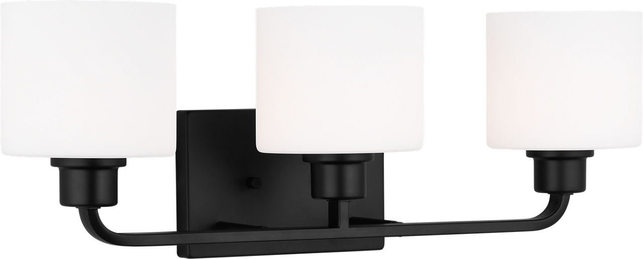 Canfield Three Light Wall / Bath Sconce in Midnight Black