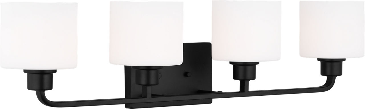 Canfield Four Light Wall / Bath Sconce in Midnight Black