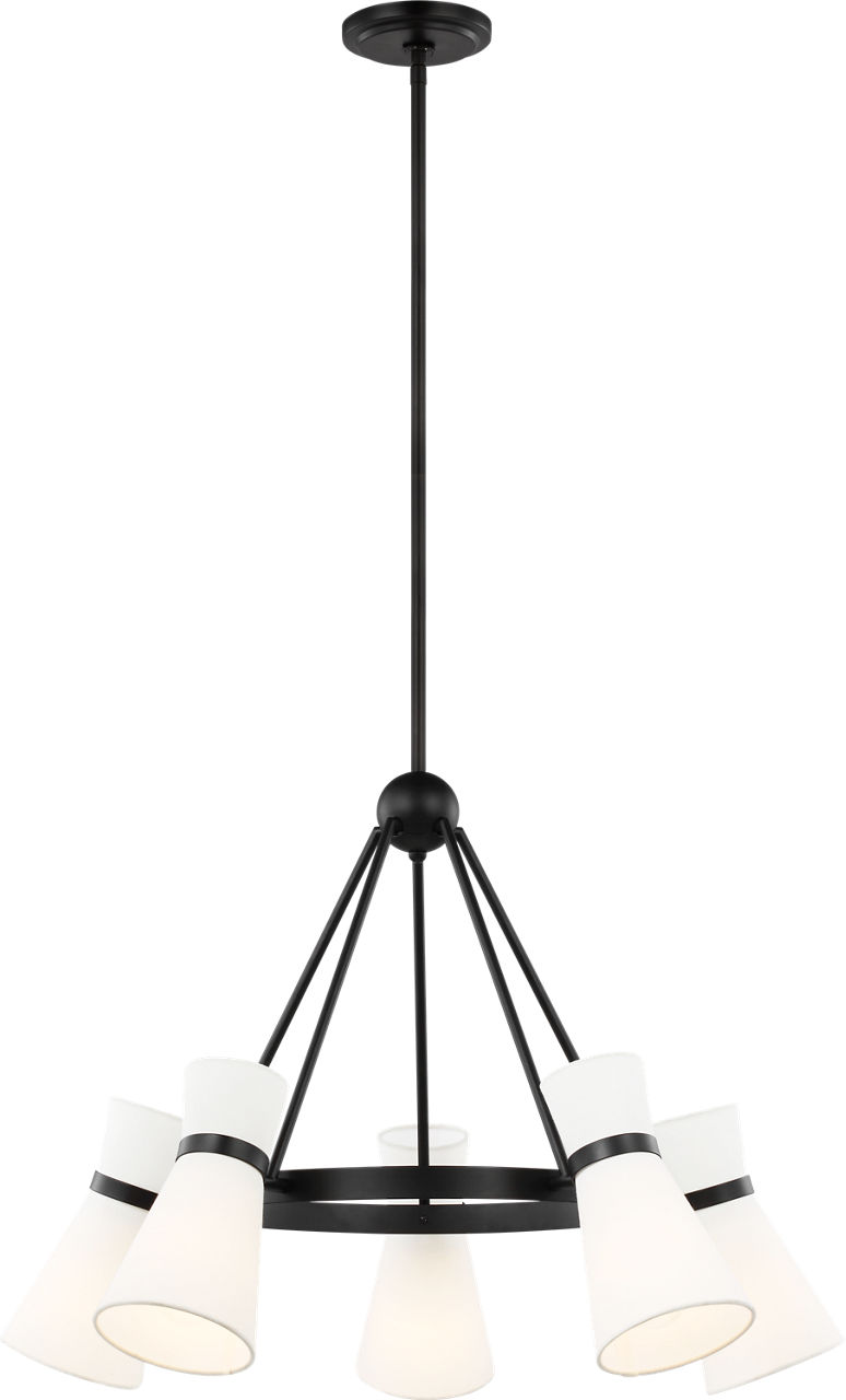 Clark Five Light Chandelier Midnight Black