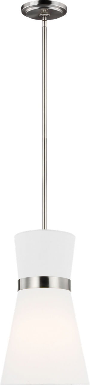 Clark One Light Pendant Brushed Nickel Bulbs Included