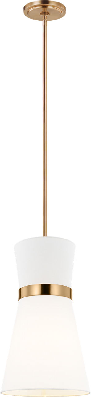 Clark One Light Pendant Satin Brass